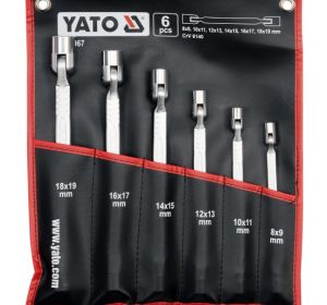 Double Ended Swivel Socket Wrench 6 Pcs Set Yato Brand YT-4967