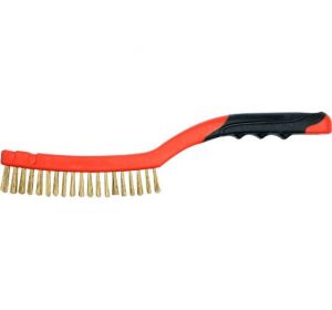 Wire Brush Brass With Plastic Handle 3 x 19 Rows 340mm Yato Brand YT-6341