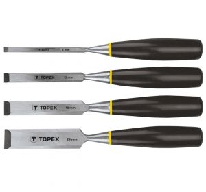 Wood chisel 4pcs.set (6,12,18,24mm) - plastic handle