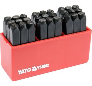 Letter Stamp 6mm (27pcs/set) Plastic Box with Sleeve Yato Brand YT-6862