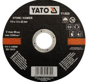Stone Cutting Disc 115 x 1.5 x 22mm Yato Brand YT-5930 PL