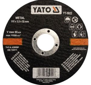 Metal Cutting Disc 115 x 3.2 x 22mm Yato Brand YT-5922
