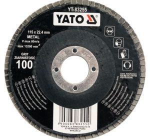 Flap Disc Gr.100 Rugular Shape Fibre Glass Backing 115mm  YT-83255