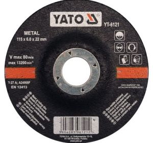 Metal Grinding Disc 115 x 6.0 x 22mm Yato Brand YT-6121