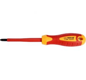 Insulated Combidrive Screwdriver PZ2 x 100mm VDE-1000V Yato Brand YT-2826