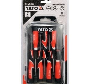 Precision Screwdriver Set 7pcs (Flat+Cross+Torx) Yato Brand YT-25863