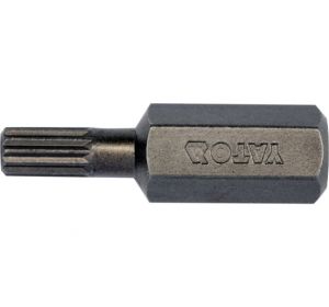 Impact Scewdriver Bits 8 x 30mm SPLINE M5 10pcs/Box Yato Brand YT-78190 (99336)