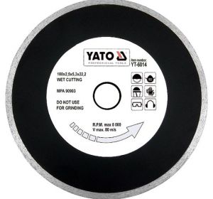 Diamond Blade Continous Rim 110 x 2.0 x 22.2mm  Yato Brand YT-6011