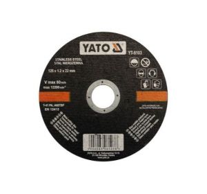 Inox Cutting Disc 125 x 1.2 x 22mm Yato Brand YT-6103