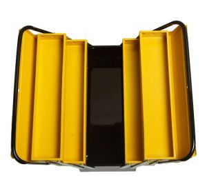Tool Box 5 Tray/2 Handle 208 x 208 x 450mm Yellow/Black 1-94-738 Stanley 