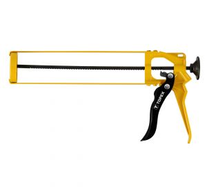 Caulking gun with magnesium mechanism