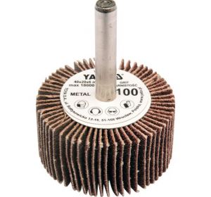 Flap Wheel With Shaft 40 x 20 x 6mm Grit:150 Brown Color Yato Brand YT-83356
