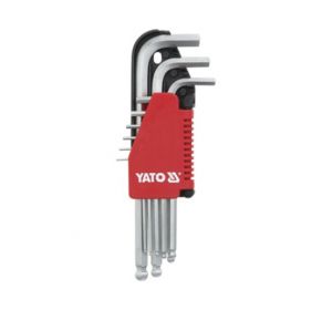 Hex Key With Ball 9Pcs 1,5-10Mm Long Crv Yato Brand YT-0506