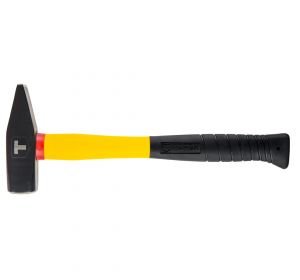 Machinist's hammer 1000g, fibreglass handle, rubber grip