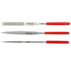 3Pcs Diamond Needle File Set 4 x 160 x 50mm Yato Brand YT-6150