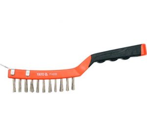 Wire Brush SS With Plastic Handle 4 x 11 Rows  YT-6339