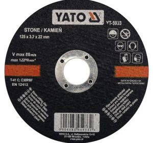 Stone Cutting Disc 125 x 3.2 x 22mm Yato Brand YT-5933
