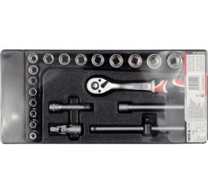 Drawer Insert With Socket Set 22pcs Yato Brand YT-5542