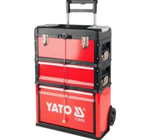 Trolly Tools Box w/Wheel 2 Compartments+1 Drawers Yato Brand YT-09102