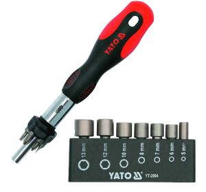 Ratchet Screwdriver 14Pcs  Double Blister Yato Brand YT-2804